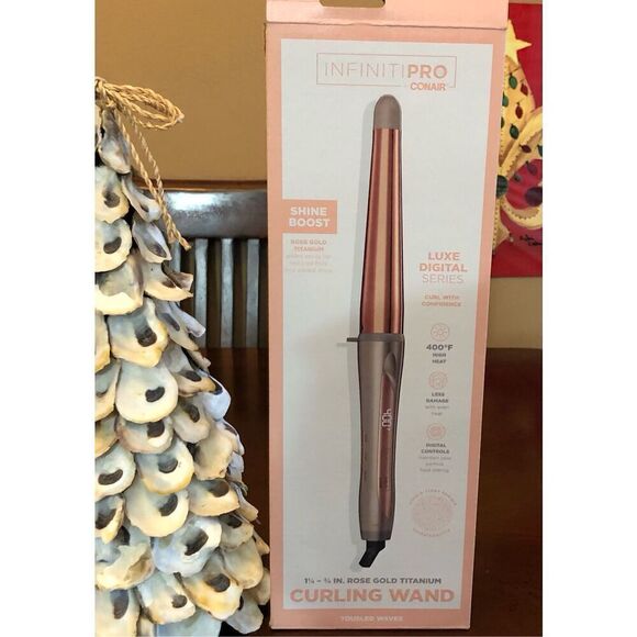 CONAIR - NWT Infinite Pro Titanium Professional Digital Curling Iron/Rose Gold. - Picture 9 of 9
